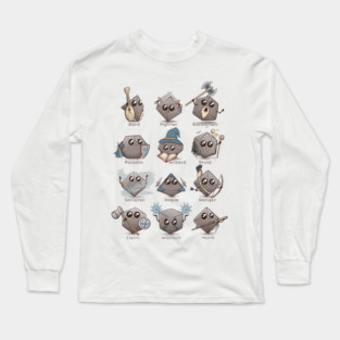 Kawaii DnD Classes Long Sleeve T-Shirt