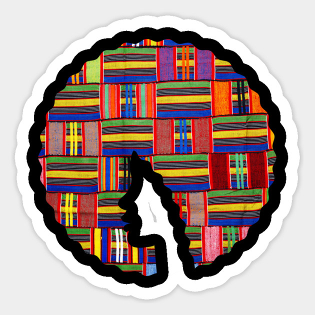 Afro Hair Woman with African Pattern, Black History Magnet by logiamerch