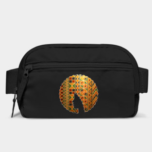 Afro Hair Woman with African Pattern, Black History Bag