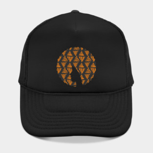 Afro Hair Woman with African Pattern, Black History Hat