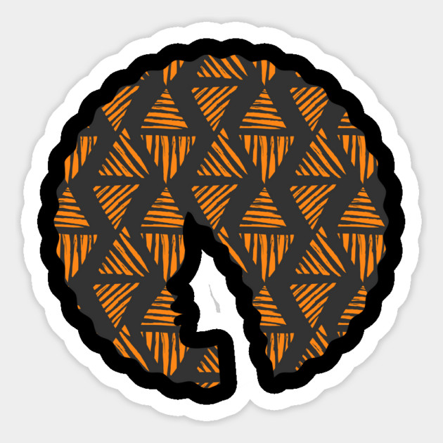 Afro Hair Woman with African Pattern, Black History Magnet by logiamerch