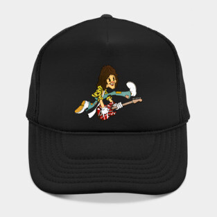 Eddie Van Halen 1930s rubberhose cuphead cartoon style Hat