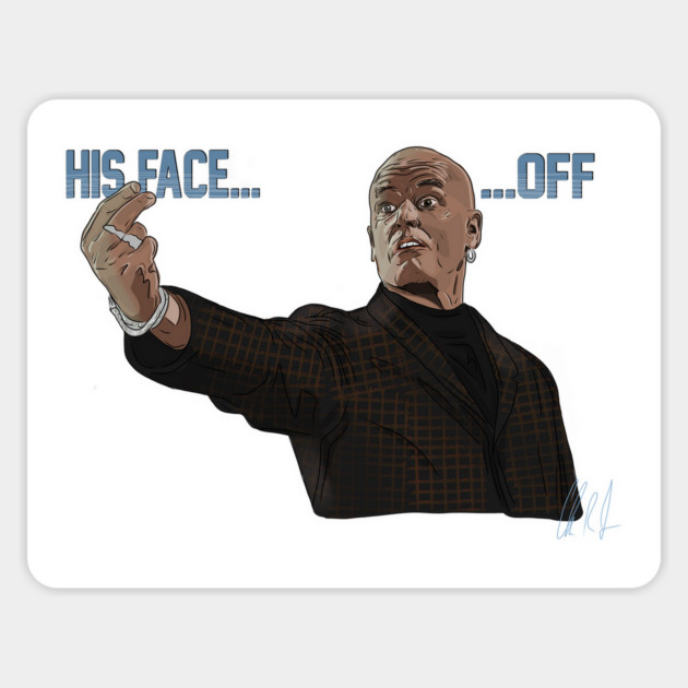 Face/Off: His Face... OFF Magnet by 51Deesigns