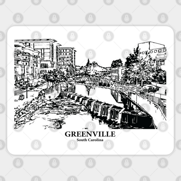 Greenville - South Carolina Sticker by Lakeric