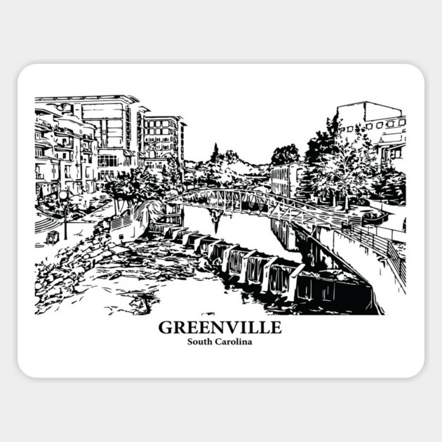 Greenville - South Carolina Magnet by Lakeric