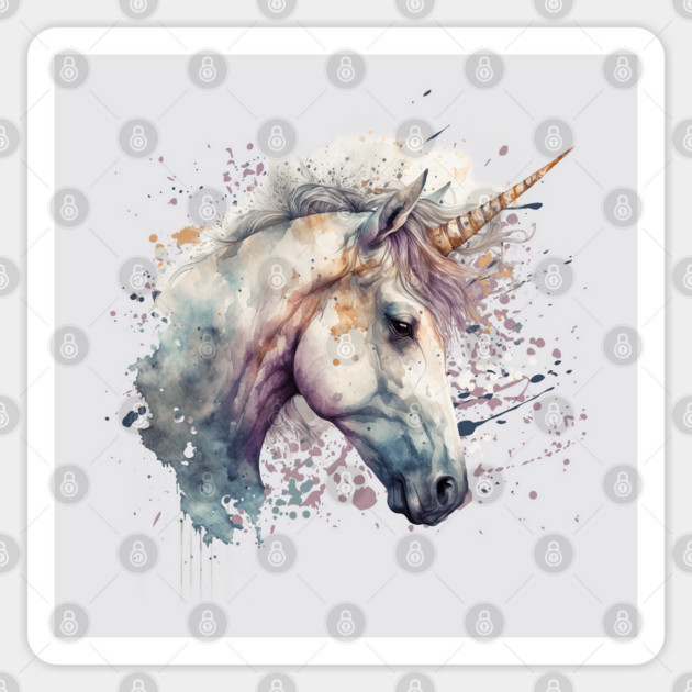 Watercolor Unicorn Sticker by HolidayBug