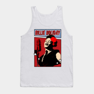 Billie Holiday Comic style Tank Top