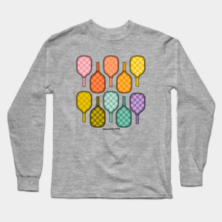 Rainbow Pickleball Paddles Long Sleeve T-Shirt