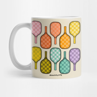 Rainbow Pickleball Paddles Mug