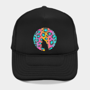 Afro Hair Woman with Animal African Pattern, Black History Hat