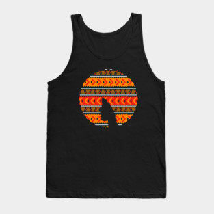 Afro Hair Woman with African Pattern, Black History Tank Top