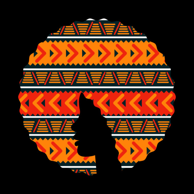 Afro Hair Woman with African Pattern, Black History by logiamerch