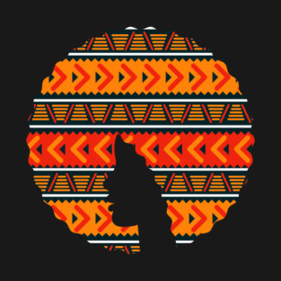 Afro Hair Woman with African Pattern, Black History T-Shirt