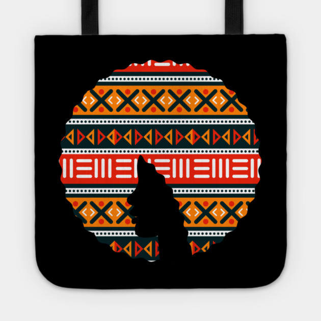 Afro Hair Woman with African Pattern, Black History Tote by logiamerch