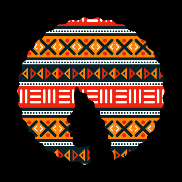 Afro Hair Woman with African Pattern, Black History by logiamerch