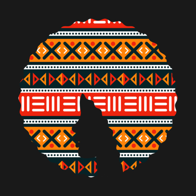 Afro Hair Woman with African Pattern, Black History by logiamerch