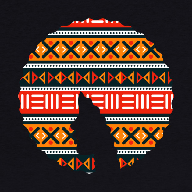 Afro Hair Woman with African Pattern, Black History by logiamerch