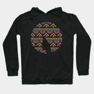 Afro Hair Woman with African Pattern, Black History Hoodie