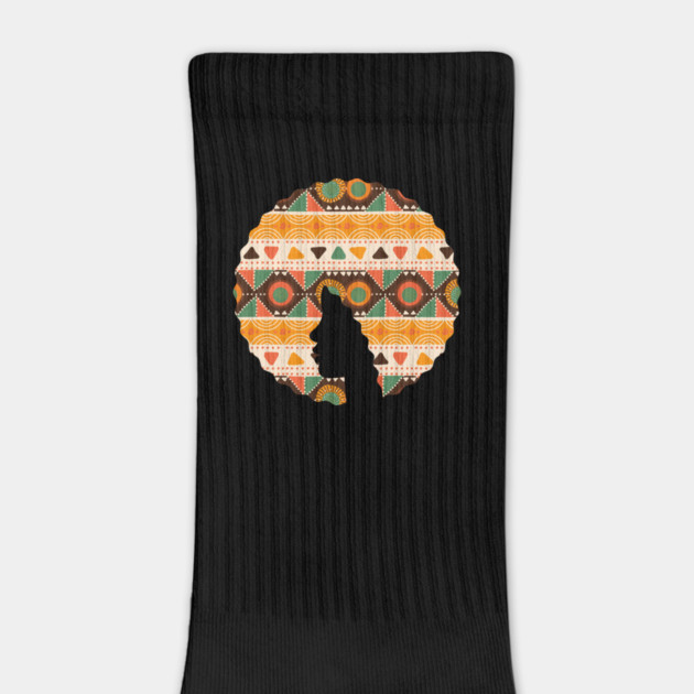 Afro Hair Woman with African Pattern, Black History by logiamerch