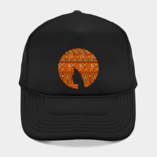 Afro Hair Woman with African Pattern, Black History Hat