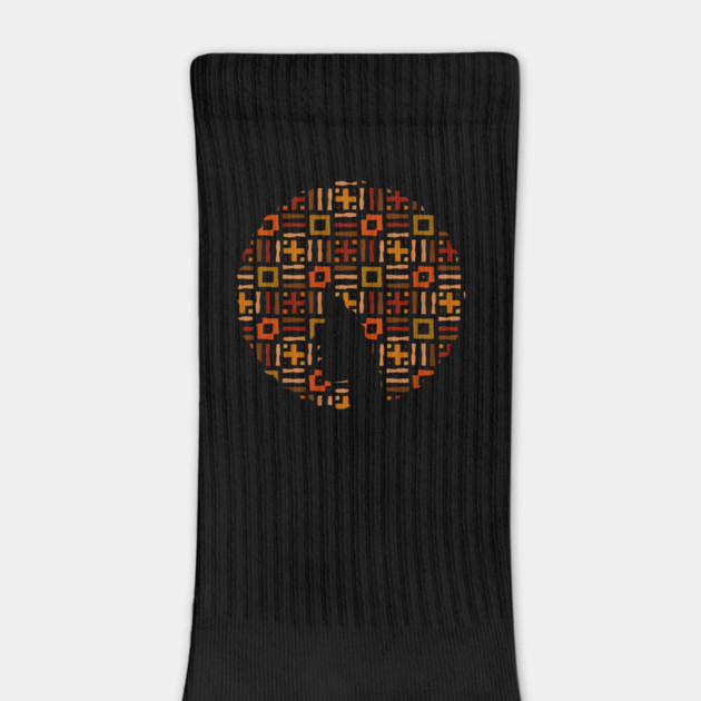 Afro Hair Woman with African Pattern, Black History by logiamerch