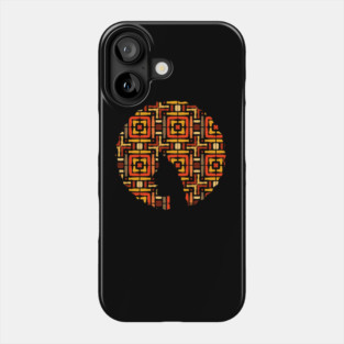 Afro Hair Woman with African Pattern, Black History Phone Case