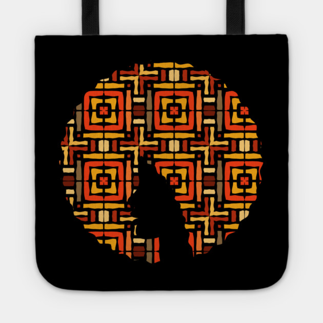 Afro Hair Woman with African Pattern, Black History Tote by logiamerch