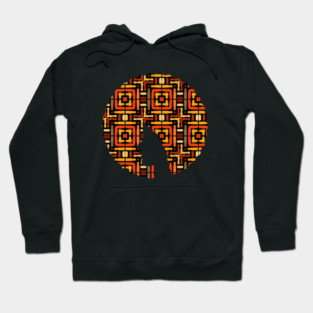 Afro Hair Woman with African Pattern, Black History Hoodie
