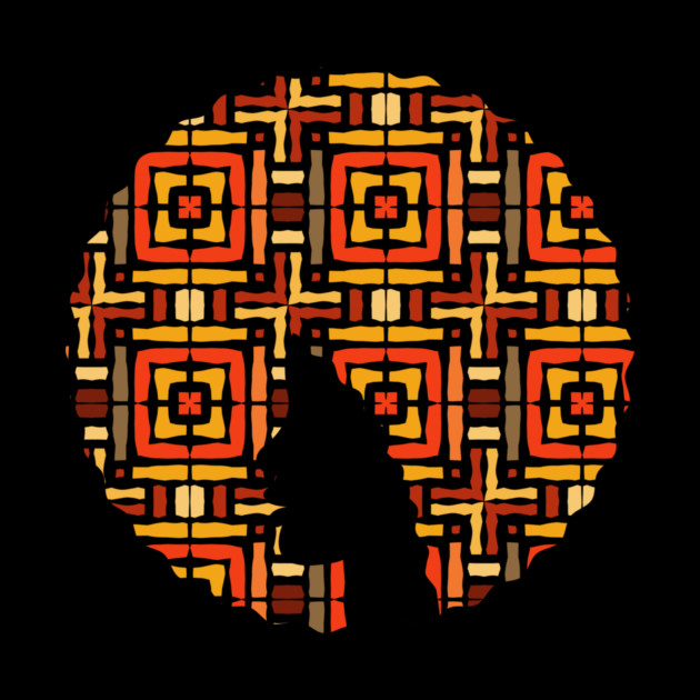 Afro Hair Woman with African Pattern, Black History by logiamerch