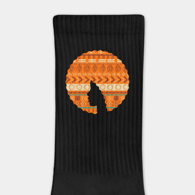 Afro Hair Woman with African Pattern, Black History by logiamerch