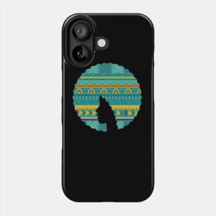 Afro Hair Woman with African Pattern, Black History Phone Case