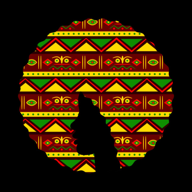 Afro Hair Woman with African Pattern, Black History by logiamerch