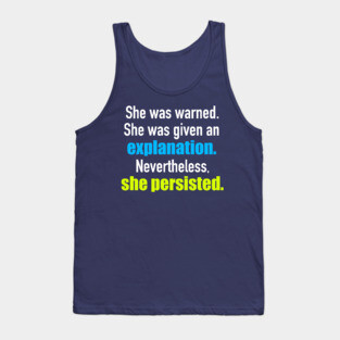 She Persisted Elizabeth Warren 2020 Tank Top