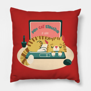 procrastinator cat Pillow