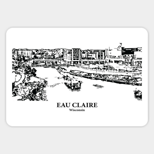 Eau Claire - Wisconsin Magnet by Lakeric