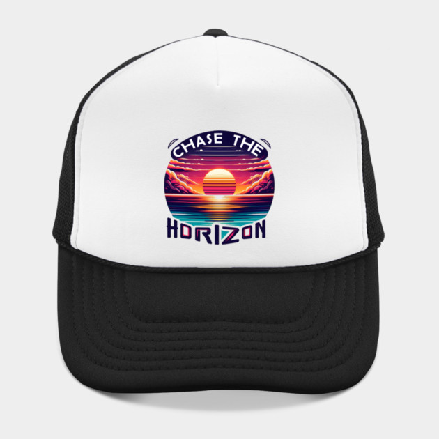 Chase the Horizon – Retro Sunset Motivational Artwork by MakerMind8.2
