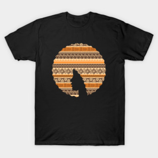 Afro Hair Woman with African Pattern, Black History T-Shirt
