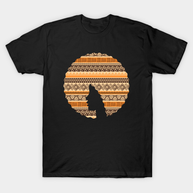 Afro Hair Woman with African Pattern, Black History T-Shirt by logiamerch