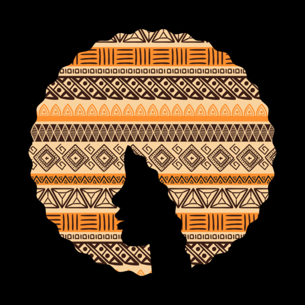 Afro Hair Woman with African Pattern, Black History by logiamerch