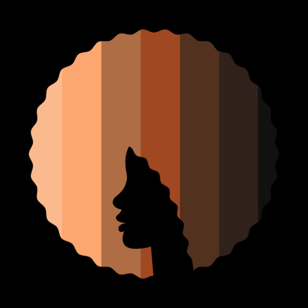 Afro Hair Woman with African Melanin Shades, Black History by logiamerch