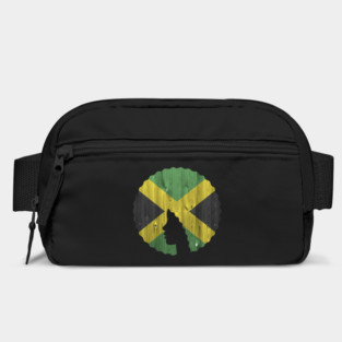 Afro Hair Woman with Jamaican, Black History Bag