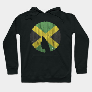 Afro Hair Woman with Jamaican, Black History Hoodie