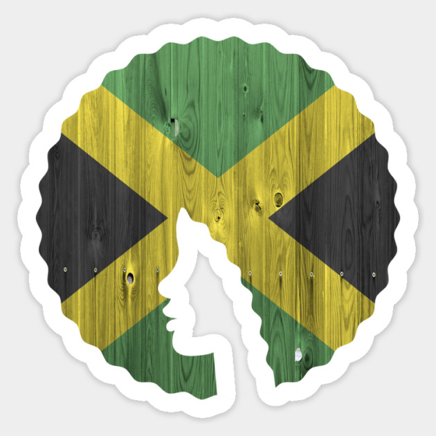 Afro Hair Woman with Jamaican, Black History Sticker by logiamerch