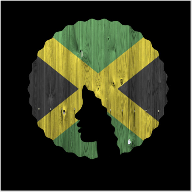 Afro Hair Woman with Jamaican, Black History Wall Art by logiamerch
