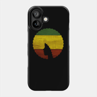 Afro Hair Woman with Rasta Colors, Black History Phone Case