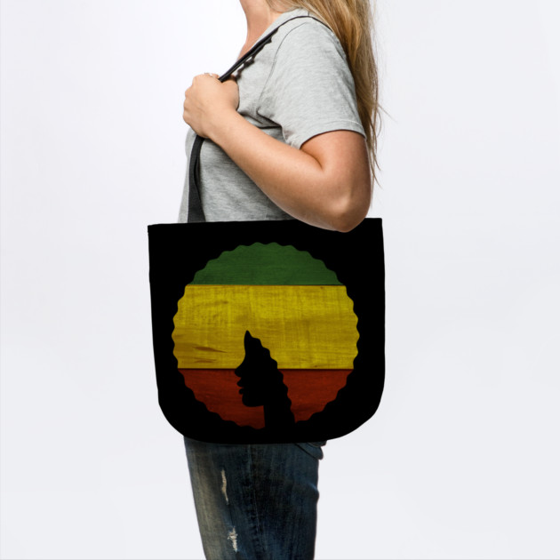 Afro Hair Woman with Rasta Colors, Black History by logiamerch