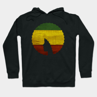 Afro Hair Woman with Rasta Colors, Black History Hoodie
