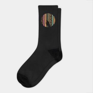 Afro Hair Woman with African Pattern, Black History Socks