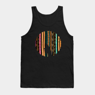 Afro Hair Woman with African Pattern, Black History Tank Top