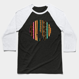 Afro Hair Woman with African Pattern, Black History Baseball T-Shirt